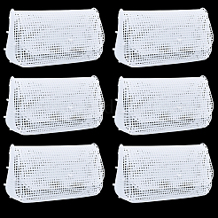 PEキャンバスシート6枚  DIYかぎ針編みバッグメッシュシート  ホワイト  336x357x1.5mm&nbsp;DIY-CY0003-91