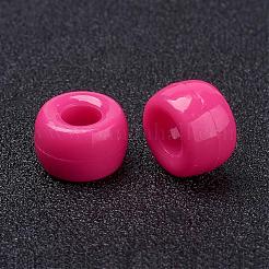 Opaque Acrylic European Large Hole Beads&nbsp;PL338-4