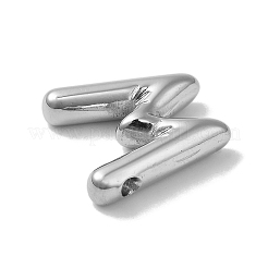 変色しない304ステンレススチールペンダント  レターチャーム  文字W  19x18x5mm  穴：2mm&nbsp;STAS-Z063-01P-W