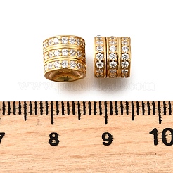 925 Sterling Silver Micro Pave Clear Cubic Zirconia Beads&nbsp;STER-F061-03B-G