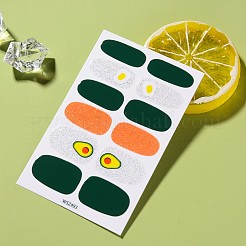 Avocados & Strawberries & Flowers Full Cover Nail Art Stickers&nbsp;MRMJ-T109-WSZ-M2