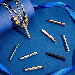 10個5色304ステンレスペンダント  コラム  ミックスカラー  40x6mm  穴：2.7mm  2個/カラー&nbsp;STAS-UN0039-54