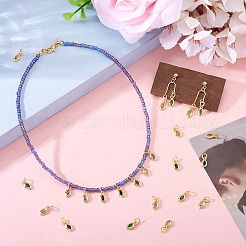 20Pcs Brass Micro Pave Cubic Zirconia Pendants&nbsp;KK-TA0002-24