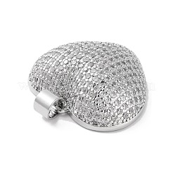 Rack Plating Brass Micro Pave Clear Cubic Zirconia Pendants&nbsp;KK-A208-06P