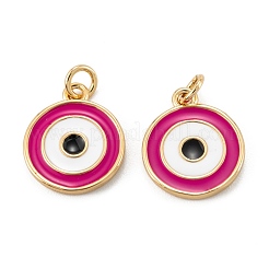 Brass Enamel Pendants&nbsp;KK-P204-12G-C