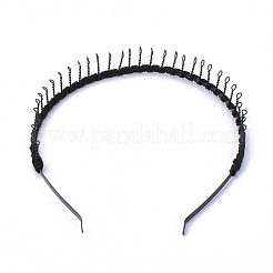 ヘアアクセサリーアイアン製ヘアバンドパーツ  ポリエステルと  ブラック  123mm  22.5mm&nbsp;OHAR-S195-09C