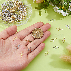 160Pcs 2 Colors 201 Stainless Steel Pendants&nbsp;STAS-DC0017-14