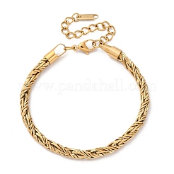304 Stainless Steel Rope Chain Bracelets for Women&nbsp;BJEW-D338-01G-02