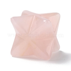 Natural Rose Quartz Sculpture Healing Crystal Merkaba Star Ornament&nbsp;G-C234-02C