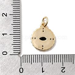 Brass Micro Pave Cubic Zirconia Charms&nbsp;KK-H089-31G