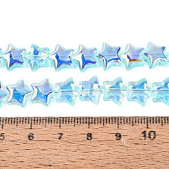 Electroplate Transparent Glass Beads Strands&nbsp;EGLA-N056-04A-B01