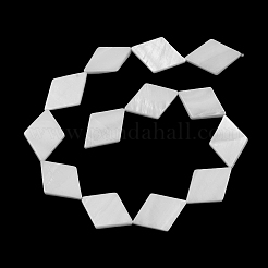 2 連売り天然淡水貝ビーズ 連売り  菱形  貝殻色  20.5x29x3mm  穴：0.9mm  約13個/連  14.84''（37.7センチメートル）&nbsp;SHEL-SC0001-82