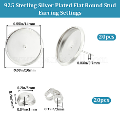 20Pcs Brass Stud Earring Settings&nbsp;KK-BBC0010-56A