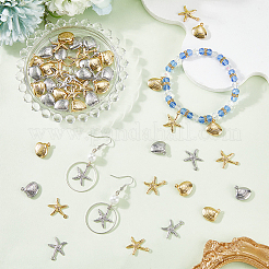 64Pcs 4 Styles 316 Surgical Stainless Steel Pendants&nbsp;STAS-SC0010-19