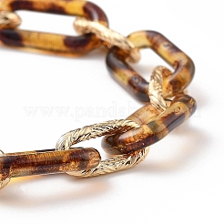 Acrylic & Aluminum Paperclip Chain Bracelets&nbsp;BJEW-JB05329