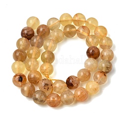 Natural Yellow Fluorite Beads Strands&nbsp;G-K340-A03-10mm-02