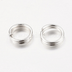 アイアンスプリットリング  ダブルループ丸カン  カドミウムフリー＆鉛フリー  銀色のメッキ  5x1.4mm  内径約4.3mm  約13000個/1000g&nbsp;JRDS5mm