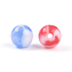 Two Tone Opaque Resin Beads&nbsp;X1-RESI-N042-10mm-16