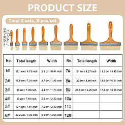 化学繊維ペイントブラシ18本  プラスチック製のハンドル付き  ペルー  172~238x23.5~175x12~14mm&nbsp;TOOL-GO0001-21