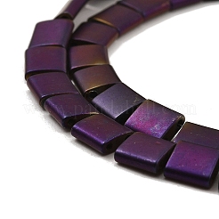 Electroplated Frosted Non-magnetic Synthetic Hematite Beads Strands&nbsp;G-G089-B01-05