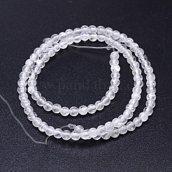 天然石クオーツクリスタルラウンドビーズ連売り  ロッククリスタルビーズ  6~7mm  穴：1mm  約60~64個/連  15インチ&nbsp;G-J303-01-6mm