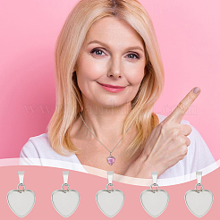 DIY Blank Heart Pendant Making Kit&nbsp;DIY-UN0005-51