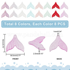 64Pcs 8 Colors Opaque Cellulose Acetate(Resin) Pendants&nbsp;RESI-PH0001-76