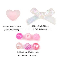 100Pcs 8 Styles Resin Beads&nbsp;RESI-FP0001-48