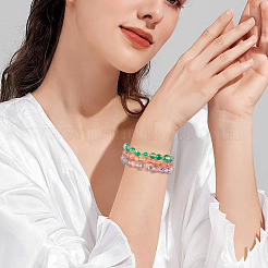 Frosted Transparent Glass Bead Strands&nbsp;GLAA-TA0002-77B