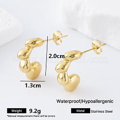 304 Stainless Steel C-Shaped Earrings for Women&nbsp;ZI4209