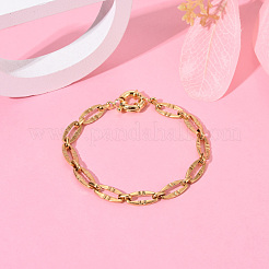 304 Stainless Steel Oval Link Chain Bracelets&nbsp;X-BJEW-JB06101-01