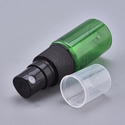空のポータブルペットプラスチックスプレーボトル  ファインミストアトマイザー  ダストキャップ付き  詰め替え式ボトル  グリーン  7.55x2.3cm  容量：10ml（0.34液量オンス）&nbsp;MRMJ-K002-B05