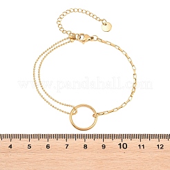 304 Stainless Steel Ball Chain & Box Chain Bracelets&nbsp;BJEW-D460-02G