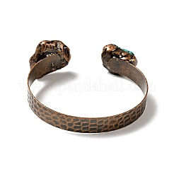 Natural Turquoise Irregular Nugget Open Cuff Bangle&nbsp;G-D468-12R