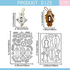 Vintage Key & Lock Carbon Steel Cutting Dies Stencils&nbsp;DIY-WH0309-3485