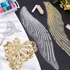 2 Sets 2 Colors Lace Embroidery Costume Accessories&nbsp;DIY-BC0009-38