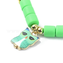 Polymer Clay Column Beaded Stretch Bracelets&nbsp;BJEW-JB09782-01