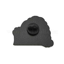 犬用エナメルピン  バックパック用合金ラペルピンバック  オレンジ  ブラック  28x35mm&nbsp;JEWB-I048-02EB-04