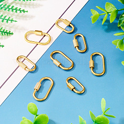 8Pcs 4 Styles 304 Stainless Steel Screw Carabiner Lock Charms&nbsp;STAS-TA0002-90