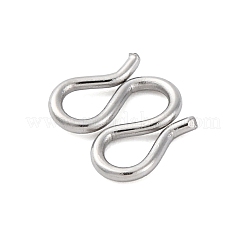 304ステンレススチールSフック留め具  メートルの留め金  ステンレス鋼色  6.5x8x1mm&nbsp;STAS-Z048-06P-02