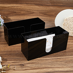 アクリルペーパーホルダー2個  トイレットペーパースタンド  長方形  ブラック  276x105x127mm  内径：270x100mm&nbsp;AJEW-WH0709-107
