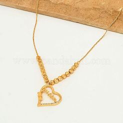 Valentine's Day Brass Bowknot Heart Pendant Necklaces for Women&nbsp;ZN9664