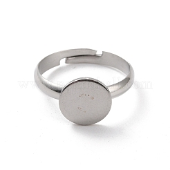 Non-Tarnish 304 Stainless Steel Pad Ring Settings&nbsp;STAS-K278-11C-P
