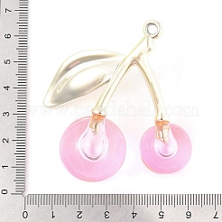 メッキアクリルビッグペンダント  チェリー  ピンク  56x53x23mm  穴：3mm&nbsp;PACR-Z001-02B