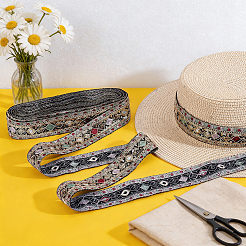 Ethnic Style Polyester Ribbon&nbsp;OCOR-WH0003-083B