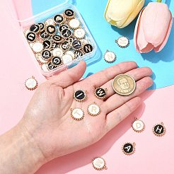 52Pcs 2 Colors Alloy Enamel Pendants&nbsp;ENAM-CJ0006-89