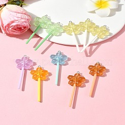10Pcs Luminous Translucent Resin Big Pendants&nbsp;FIND-FS0002-91C