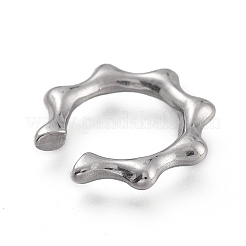 変色しにくい304ステンレススチールペンダント  花輪  ステンレス鋼色  16x16x2.5mm&nbsp;STAS-H120-01P-B