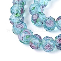 Handmade Luminous Lampwork Beads Strands&nbsp;LAMP-N037-01E