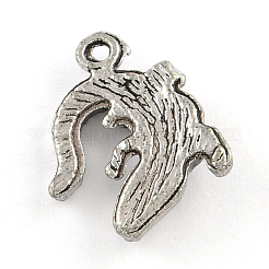 ワニチベットスタイルの合金のペンダント  アンティークシルバー  14x17x3mm  穴：1.5mm  約741個/ 1000&nbsp;TIBE-R294-077